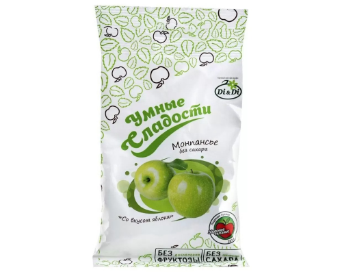 Леденцы (Умные сладости (Россия)) 55гр яблоко без сахара (12) Леденцы (Умные сладости (Россия)) 55гр яблоко без сахара (12)