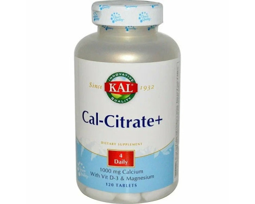 Cal-Citrate+ (KAL США) 120ct 1000mg