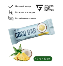 Батончик Fitness Food Factory 40гр Кокос-ананас в белой глазури