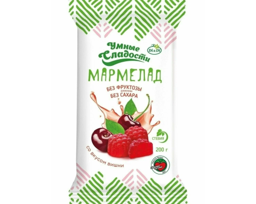 Мармелад (Умные сладости (Россия)) 80гр со вкусом вишни Мармелад (Умные сладости (Россия)) 80гр со вкусом вишни