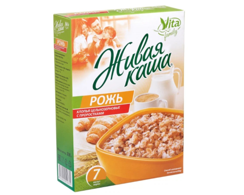 Живая каша 'Vita' 300гр Рожь Хлопья цельнозерновые с проростками