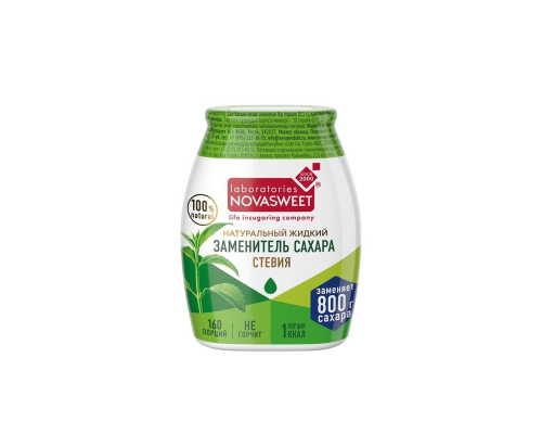 Стевия Novasweet 80гр Жидкий заменитель сахара натур.
