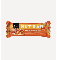Батончик (NUT BAR) 30гр ореховый миндаль-арахис-мед  /20шт