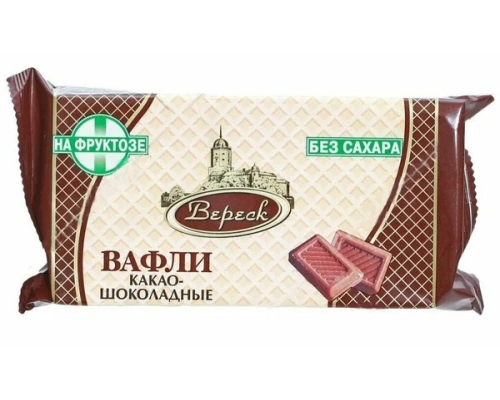 Вафли 'Какао-Шоколадные' На Фруктозе 'Вереск' 105г