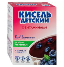 Кисель 'Витошка' 200гр Со Вкусом Черники' Для Детей Без Глютена (8х25г)