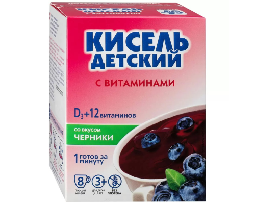 Кисель 'Витошка' 200гр Со Вкусом Черники' Для Детей Без Глютена (8х25г)