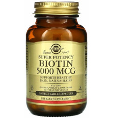 Biotin (Solgar США) 5000mcg (Super Potency) 50 vcaps
