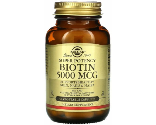 Biotin (Solgar США) 5000mcg (Super Potency) 50 vcaps Biotin (Solgar США) 5000mcg (Super Potency) 50 vcaps