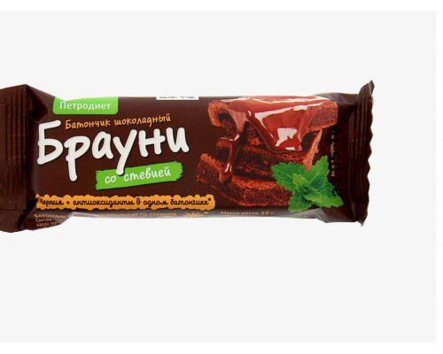 Батончик 'Петродиет' 50гр Брауни Шоколадный Со Стевией