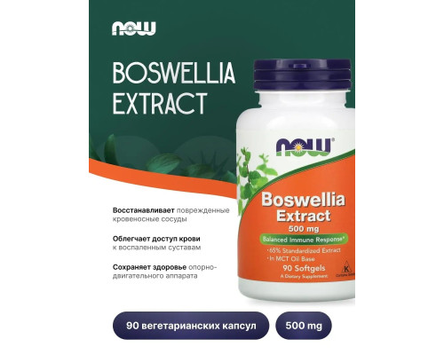 Boswellia Extract (NOW (США)) 500MG 90 SGELS Boswellia Extract (NOW (США)) 500MG 90 SGELS