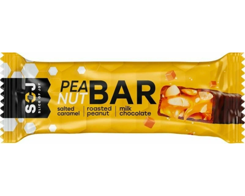 Батончик (SOJ) PEANUT BAR 40гр арахис в соленой карамели с ирисо-сливочным вкусом  /20шт