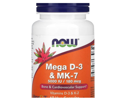 Mega D-3&MK-7 (NOW (США)) 60 vcaps
