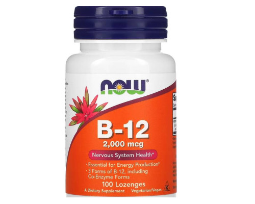 B-12 (NOW (США)) 2000 mcg, 100 loz