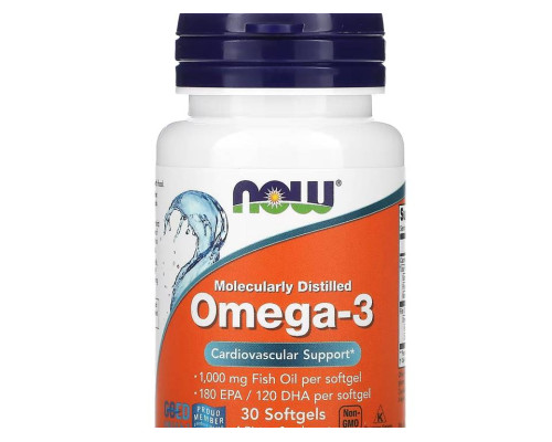 Omega-3 (NOW (США)) 1000mg 30 sgels