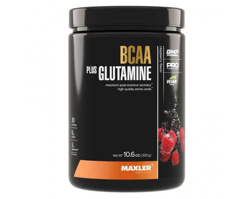 BCAA (Maxler (США))+Glutamine 300гр Raspberry