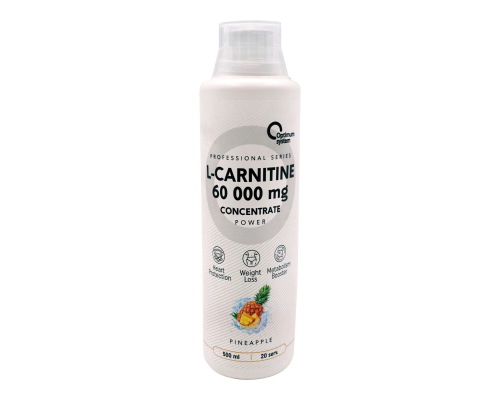 L-Carnitine (OPTIMUM SYSTEM (Россия)) Concentrate 60 000 Power 500 мл Ананас L-Carnitine (OPTIMUM SYSTEM (Россия)) Concentrate 60 000 Power 500 мл Ананас