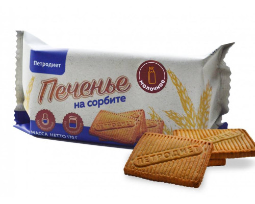 Печенье ПЕТРОДИЕТ молочное на сорбите 170г