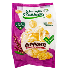 Драже (Умные сладости (Россия)) 50гр в белой глазури, амарантовое  (27)
