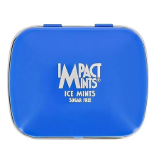 Драже без сахара IMPACT MINTS 14гр освежающие ЛЕДЯНАЯ МЯТА(синий)