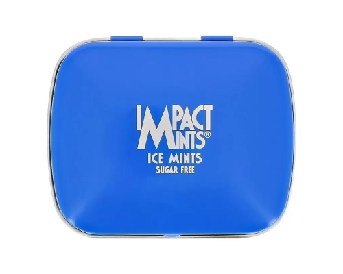 Драже без сахара IMPACT MINTS 14гр освежающие ЛЕДЯНАЯ МЯТА(синий)