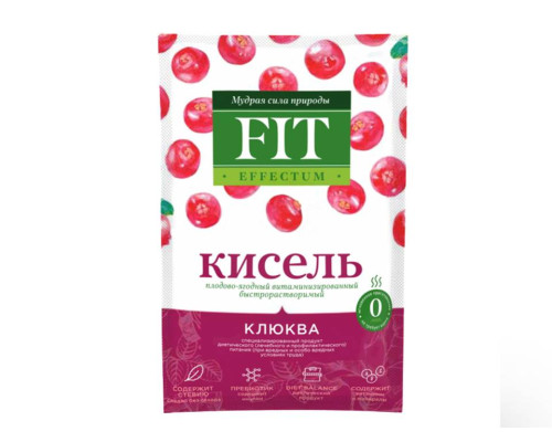 Кисель клюква сух.30гр (fit parad)