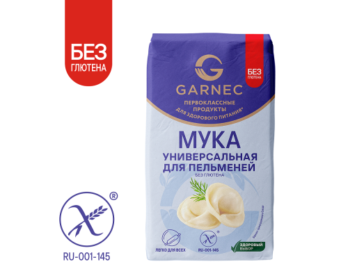Мука 'Гарнец' 500гр универсальная для пельменей без глютена Мука 'Гарнец' 500гр универсальная для пельменей без глютена