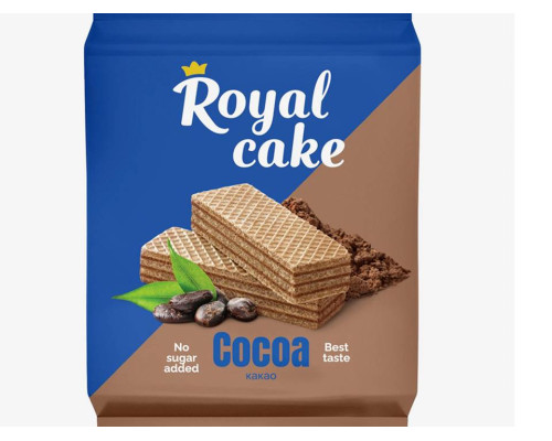 Вафли Royal Cake 120гр на сорбите с какао /10шт.