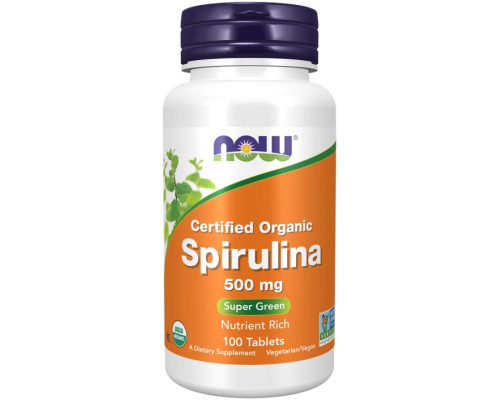 Spirulina (NOW (США)) 500 mg 100 табл.