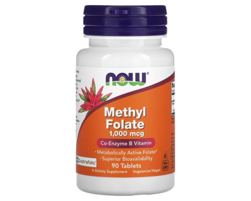 Methyl Folate (NOW (США)) 1000 mcg 90табл