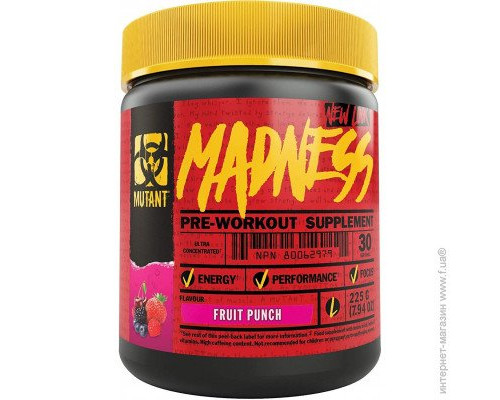 Madness (MUTANT (США)) 225гр Фруктовый пунш