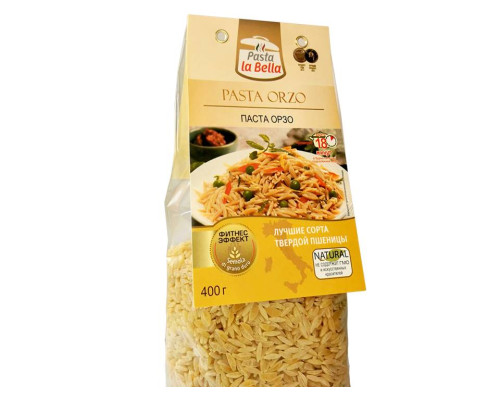 Макароны 'PASTA LA BELLA' 400гр Орзо 1/10