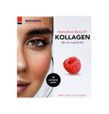 Collagen (Biopharma Норвегия) 25шт с малиновым вкусом Naturlig