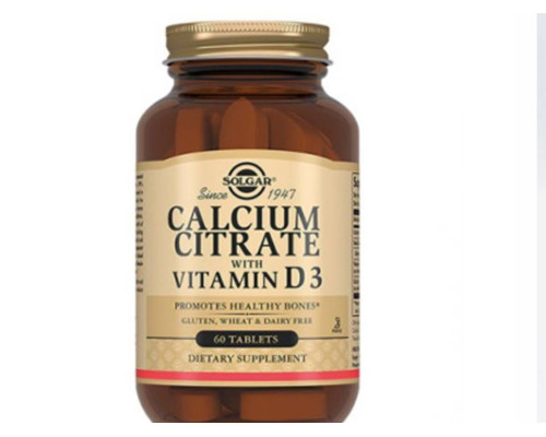 Solgar Calcium Citrate with Vitamin D3, 120 tabl