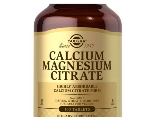 Solgar Calcium Magnesium Citrate 200/100 mg, 100 tabl