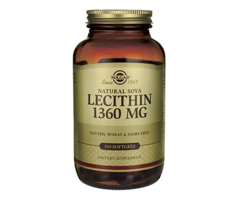 Solgar Lecithin 1360 mg (Natural Soya),100 softgels