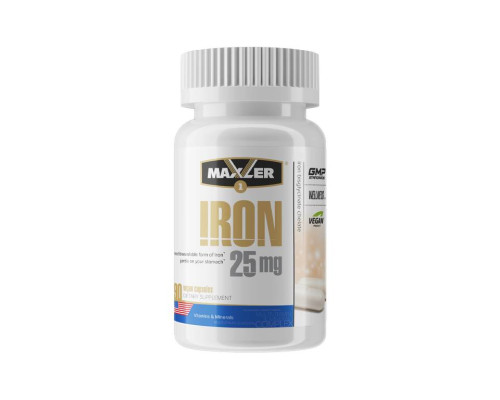 Iron (Maxler) 25 mg Bisglycinate Chelate 90 vegan caps Iron (Maxler) 25 mg Bisglycinate Chelate 90 vegan caps