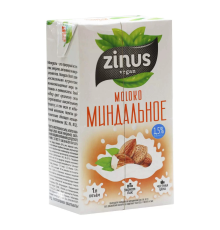 Молоко 'Zinus' 1л 'Миндальное 1,8%' Без Глютена