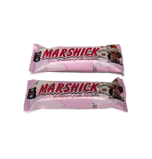 Батончик (SOJ) MARSHMALLOW 30гр с клубничной начинкой в молочном шоколаде /16шт