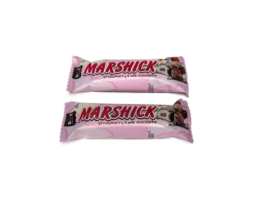 Батончик (SOJ) MARSHMALLOW 30гр с клубничной начинкой в молочном шоколаде /16шт