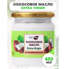 Масло кокосовое нерафинированное. EXTRA VIRGIN Вастэко, 450 мл.