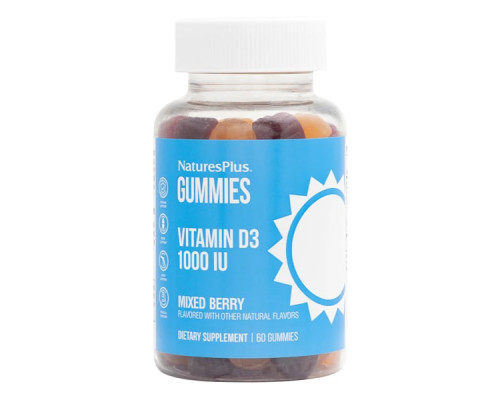 Vit D3 Natural (Nature's Plus) 1000 Iu, 60 gummies