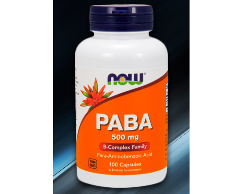 PABA (NOW (США)) 500 mg 100 капс.