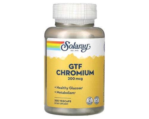 GTF Chromium (Solaray США) 200ct 200mcg