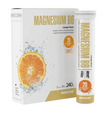 Magnesium (Maxler (США)) B6 Effervescent Tablets Orange 12x20 tubes