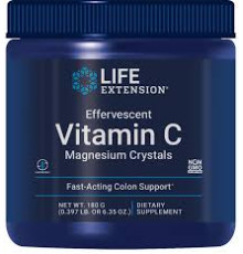 Life Extension Effervescent Vit C Mag Crystals, 180 grams