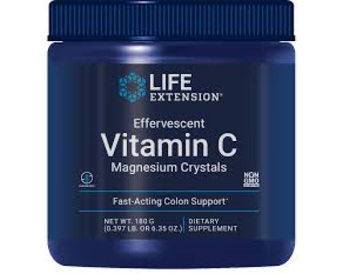 Life Extension Effervescent Vit C Mag Crystals, 180 grams