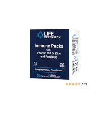 Life Extension Immune Packs w/Vitamin C & D, Zinc and Probiotic , 30 packets