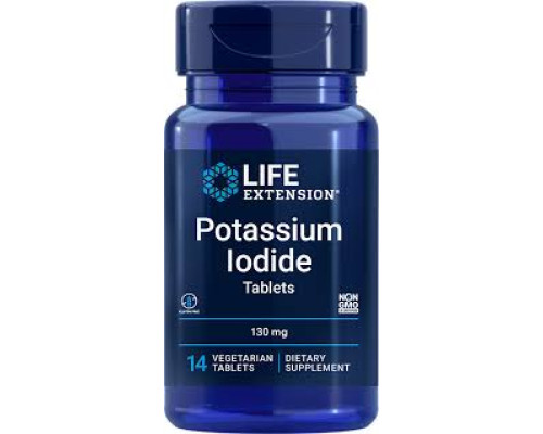 Life Extension Potassium Iodide Tablets, 130 mg, 14 vtabl