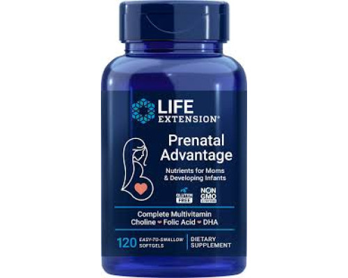 Life Extension Prenatal Advantage, 120 easy-to-swallow softgels