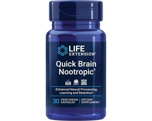 Life Extension Quick Brain Nootropic, 30 vegetarian capsules